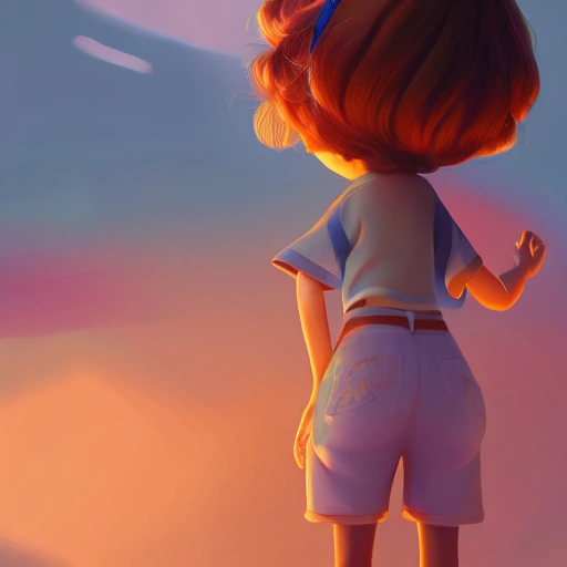 first love, pixar style, 2 d illustration, concept art, behance, artstation, 4 k, 8 k