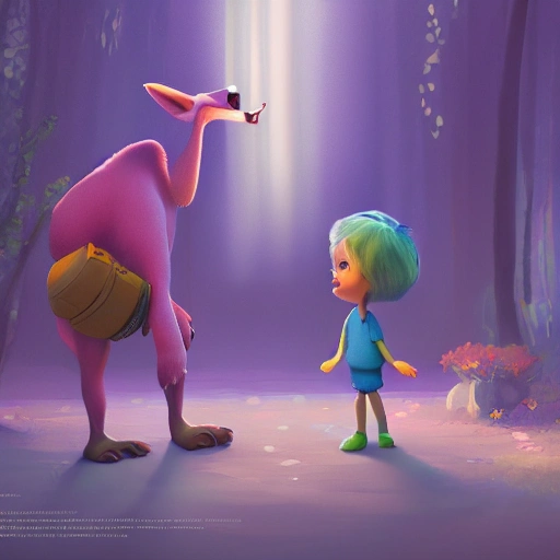 first love, pixar style, 2 d illustration, concept art, behance, artstation, 4 k, 8 k