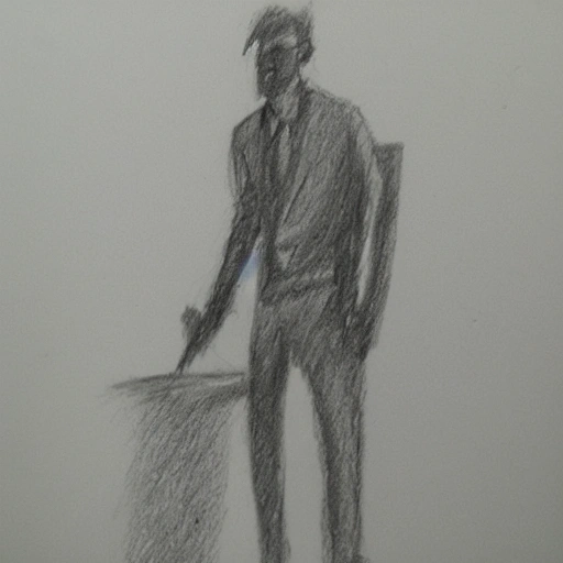 
man for a job, Pencil Sketch