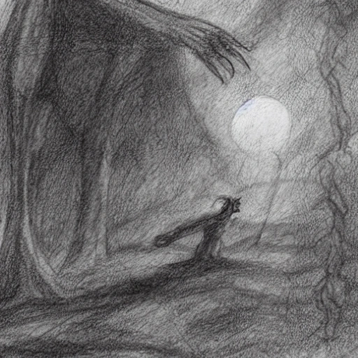 terrifying creature lurking from afar, full body, twisted posture, spooky landscape, eerie atmosphere, Pencil Sketch