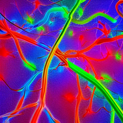 colorfull neuron, 3D