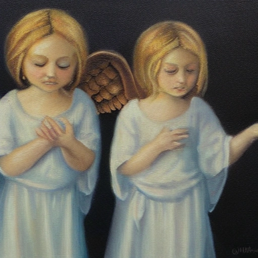 ANGELS, Oil Painting