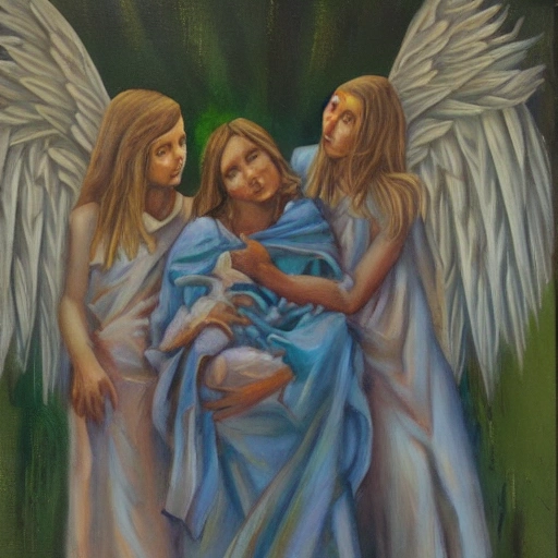 ANGELS, Oil Painting