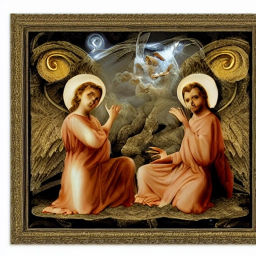 ANGELS listening to god in heaven, 3D