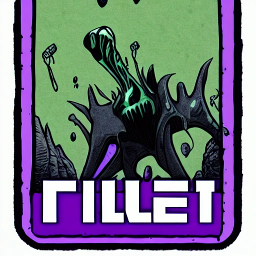 Alien, violet, logo, Cartoon