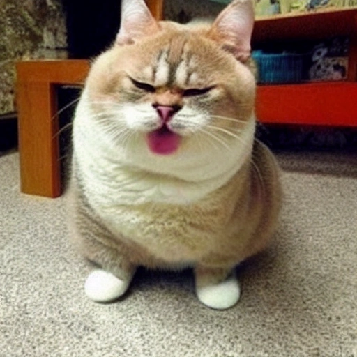 Fat funny cat