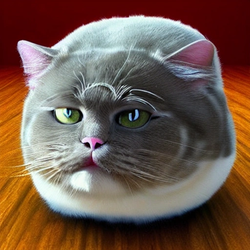 Fat funny cat, 3D