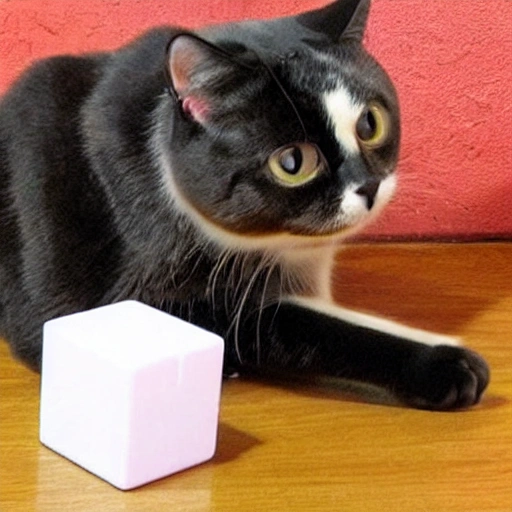 A cat restores the position of the magic cube, Trippy
