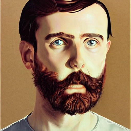 Dibuja retrato de David Heras con barba
, Trippy