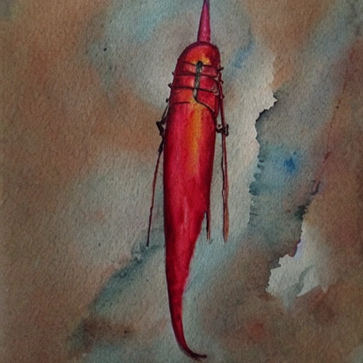 pintame, una mano apuñalando con espada una cucaracha roja , , Water Color