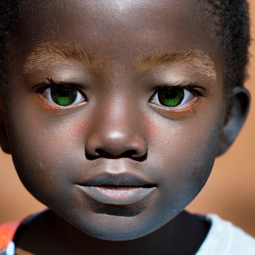 close-up portrait of 1 child, detailed face, multicolor, bright high contrast, hyper-realistic, photographic, 8k, epic ambient light