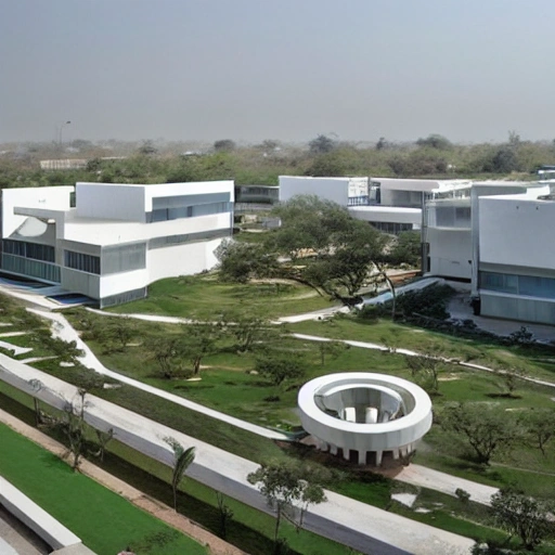 Bringing together creativity, technology and sustainability, the National Institute of Design in Hyderabad is a modern-day oasis for aspiring designers. Designed by world-renowned architect BV Doshi, this campus serves as a source of inspiration and a hub for innovation. Embracing the rich cultural heritage of Hyderabad while embracing cutting-edge design practices, the NID campus is a vibrant and dynamic space that fosters collaboration and growth. From textiles and product design to graphics and animation, students here are empowered to turn their artistic visions into tangible realities. Join us in this unique artistic journey and become a part of the design revolution that is shaping India's future.Zaha Hadid Architects thesis level design art and culture elements, 3D acadamic block hostel blocks oat landscape parking canteen sports complex interior view tree concept ,cluster form ,fuctional spaces ,design evolution Modern architecture has incorporated the idea of incorporating open spaces, like lawns, into the design of buildings. These spaces serve not only as a part of the landscape, but also as interactive spaces where people can gather informally, hold cultural programs, and engage in social functions. The lawns can have built-in features like platforms and seating areas that enhance the outdoor experience. The presence of ancient monuments and open-air amphitheatres, surrounded by densely planted trees, adds to the aesthetic appeal and creates a unique atmosphere. Overall, lawns have become an integral part of modern architectural design, and their importance as a design criteria is being recognized and emphasized.
Modern technology in architecture has enabled designers to address climate-specific challenges, such as the hot and dry climate in Ahmedabad. The design of the campus takes into account the climate and maximizes the use of natural light and ventilation to create comfortable and energy-efficient spaces. Courtyards are designed to remain in the shadow for most part of the day and sliding panels are installed to allow inflow of light into the workshops. Pockets of vegetation are incorporated into the design to provide shade and blend with the structure both inside and outside the building. The use of heat-resistant glass in metal frames for the workshops and rosewood frames for the studios helps to mitigate heat gain. The building is designed to capture wind from the riverside and cool the interiors through adjustable glazing and features like water bodies with jallis to filter cooled air. Overall, modern technology has enabled architects to create sustainable and comfortable buildings that respond to the local climate and environment.


