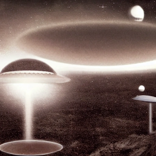 ufo with two aliens