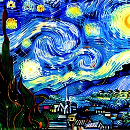 Photo of Starry Night, Hyper Realistic, Colorful, Detailed, Photo, 8K, HDR, Night