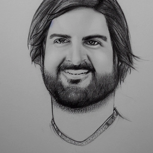 gabriel boric with pencil sketch in arabia