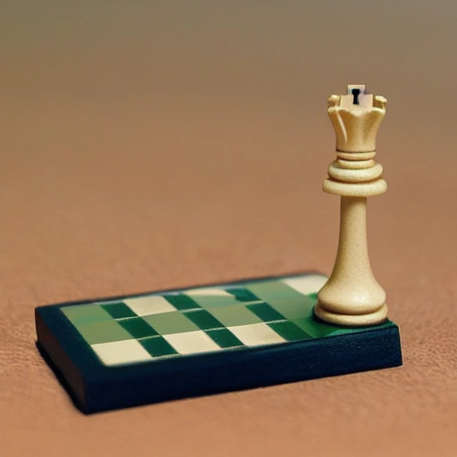 Queen piece from chess floating 