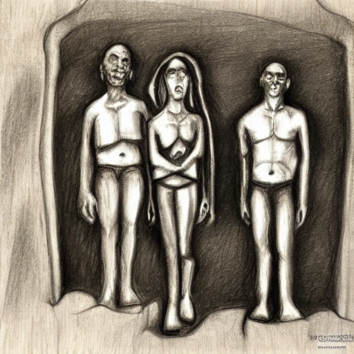 Los dos barqueros, no encontraron cuerpos, solo suspiros, , Pencil Sketch