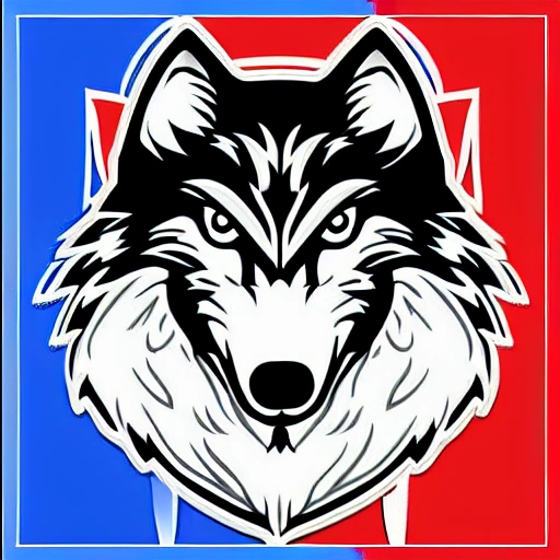 A wolf logo for a football team
