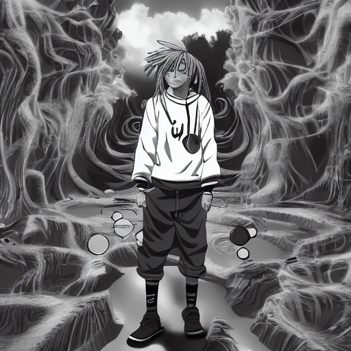 prompthunt: juice wrld rapper rockstar legend as an anime character highly  detailed photo realistic anime digital art