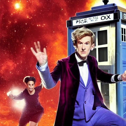 11e dr who dans son tardis avec Rose Tayler