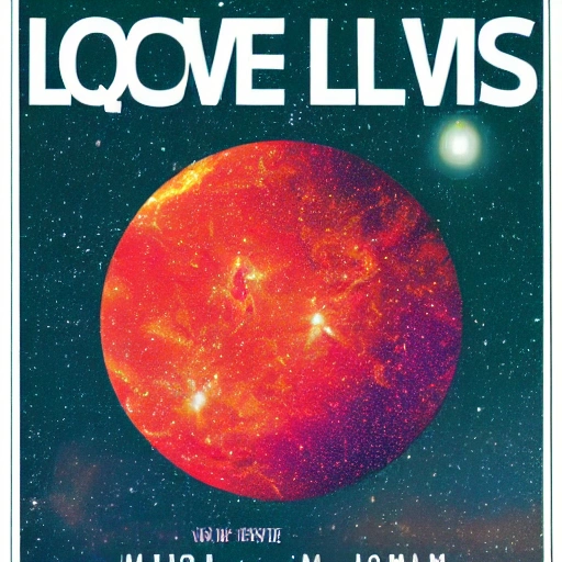 
an image for a cover featuring a qucigram with the words: "love" "cosmos"

