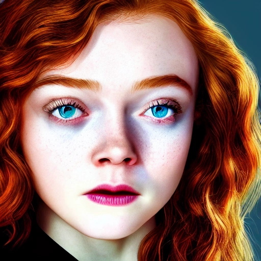 Sadie Sink as spider-woman. ((Simetric face)) , (perfect face) , wallpaper, high definition, ultra realistic, hyperrealism, focus camera, fog camera, 8k.