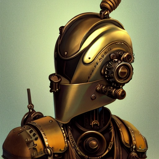 steampunk helmet fantasy art mask robot ninja stylized digital illustration sharp focus, elegant intricate digital painting artstation concept art global illumination ray tracing advanced technology chaykin howard and campionpascale and cooke darwyn and davis jack