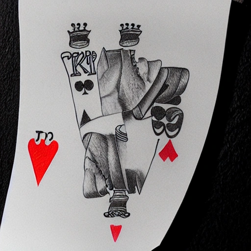 Joker and aces cards wrist tattoo ideas, Pencil Sketch - Arthub.ai