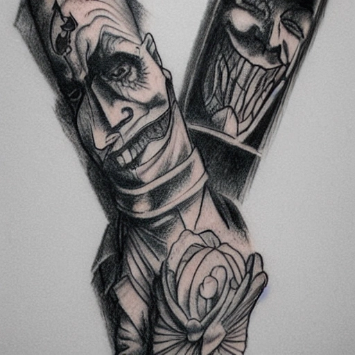 The Joker Tattoo Design by Cy6erWolf on DeviantArt  Joker tattoo design  Tattoo sketch art Joker tattoo