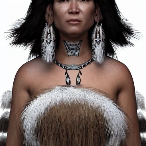 Hyper realistic 4K model, unreal engine full-body portrait of a Maori Queen who looks like Te Arikinui Dame Te Atairangikaahu, standing character, on a white background. square image.
