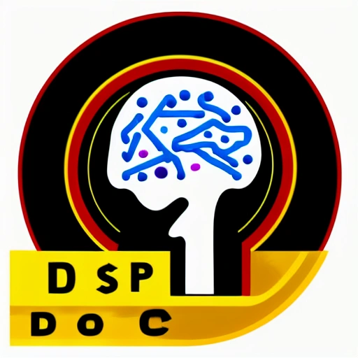 Logo,neuronales cerebro robot, orchestrator,letters: ("DCOP") ,
