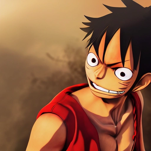 Monkey D Luffy as a photography realistic. high definition, ((Si 