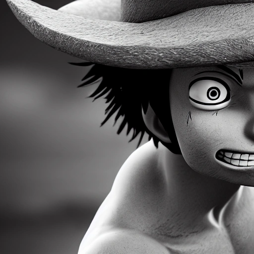 Monkey D Luffy as a photography realistic. high definition, ((Si 