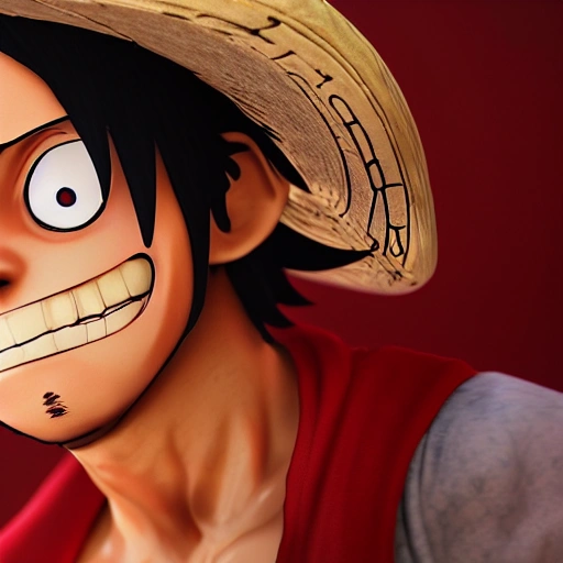 Monkey D Luffy as a photography realistic. high definition, ((Si 