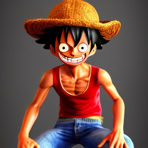 Monkey D Luffy as a photography realistic. high definition, ((Simetric face)) , ultra realistic, hyperrealism, focus camera, fog camera, 8k, wallpaper