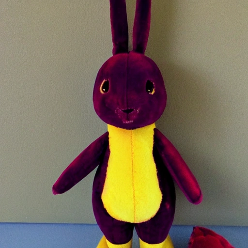 velveteen rabbit, toy, plush, tall, thin, standing on hill, Cartoon
