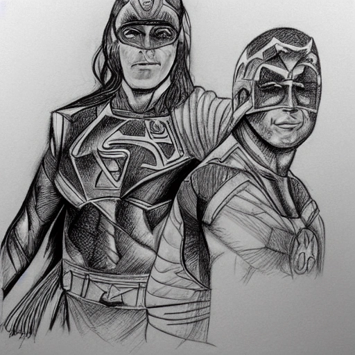 Superhéroes Mapuches, Pencil Sketch