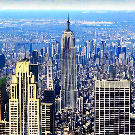 Vista de um escritório para o Empire State - Arthub.ai