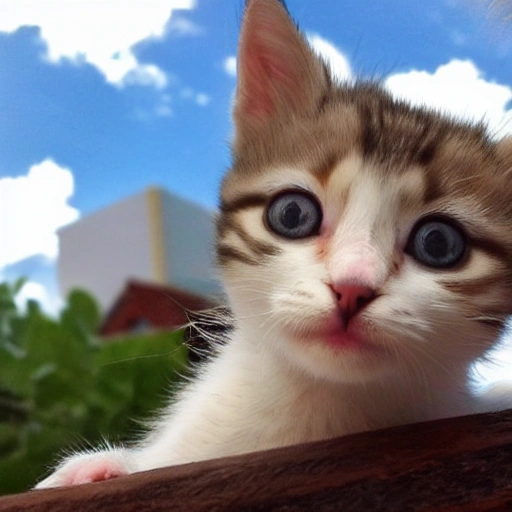 baby cat in sky