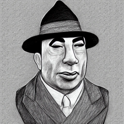 Pablo Neruda como shrek , Pencil Sketch, Trippy