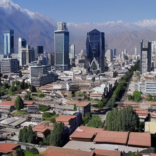 Santiago de chile en 30 años, hiperrealista