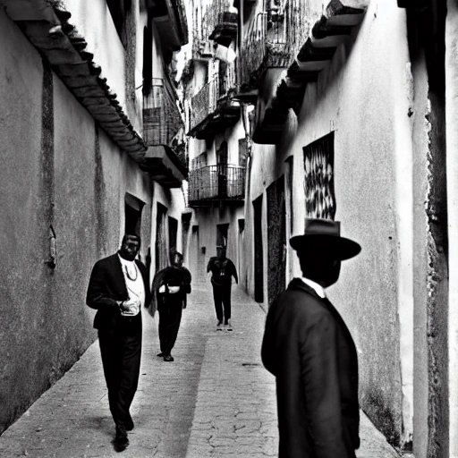 These characters from black Spain have disappeared but now: new specimens walk through another alley of El Gato that is no longer in a Madrid of stale bacon but perhaps at the foot of a magnificent Sainz de Oiza concrete for offices where the modern roam ruffians, criminals with gold Rolexes, thugs and commission agents dressed by Toni Miró who are reflected in the windows of a skyscraper by any Japanese architect.