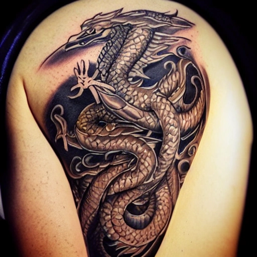 Koi and dragon This combination of both these creatures together i   Lighthouse Tattoo