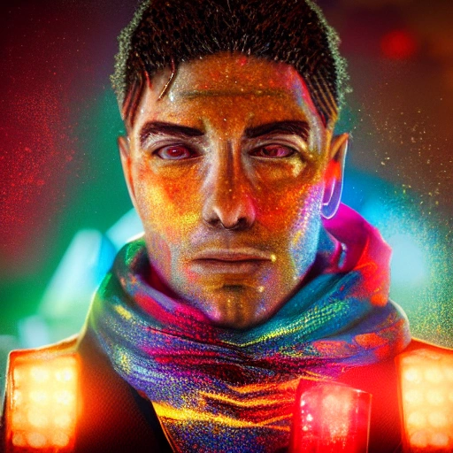  side close up portrait of 1 city jerusalen, detailed face, spotlight, jerusalen city, wired, multicolored, vibrant high contrast, hyperrealistic, photografic, 8k, epic ambient light, octane render, Oil Painting