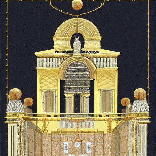 make a schematic of the tabernacle of Moses, in hyperrealism
