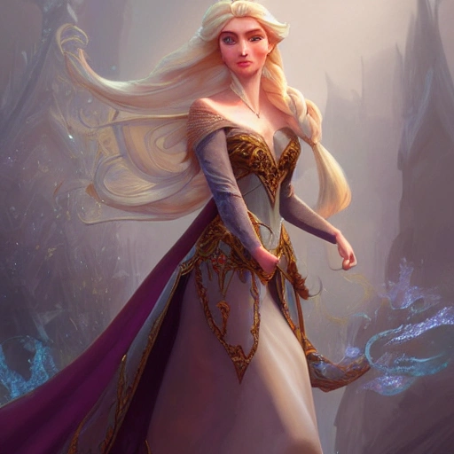 Elsa, d & d, fantasy, intricate, elegant, highly detailed, digital painting, artstation, concept art, matte, sharp focus, illustration, hearthstone, art by artgerm and greg rutkowski and alphonse mucha, 8k