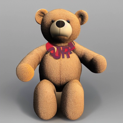 , 3D teddy bear in a hip hop outfit