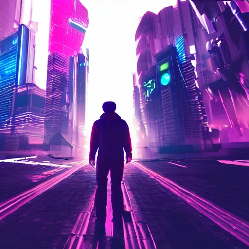 an image of me. cyberpunk style
, 3D