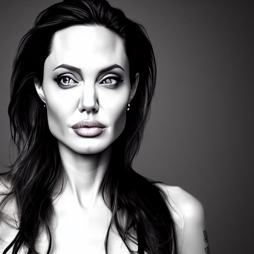 Angelina Jolie young as a streeper. high definition, symmetrical face, perfect face, HDR, HD, 4k, 8k, photography