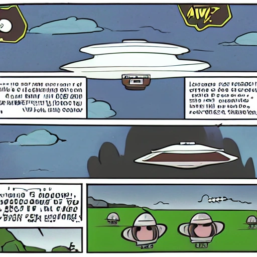 Cartoon UFO  War